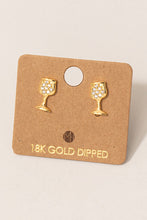 Load image into Gallery viewer, Wine Glass Stud Earrings