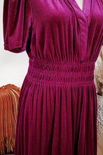 Load image into Gallery viewer, Fuchsia Velvet Maxi Dress