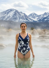 Load image into Gallery viewer, Cole of California Blue/White SwimSuit Womens XS