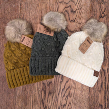 Load image into Gallery viewer, C.C Crafted Pom Detail Beanie