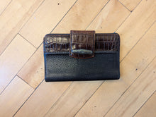 Load image into Gallery viewer, Brighton Vintage Croc Leather Bi Fold Wallet
