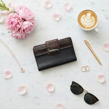 Load image into Gallery viewer, Brighton Vintage Croc Leather Bi Fold Wallet
