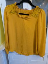 Load image into Gallery viewer, Loft Yellow Blouse XS Petite