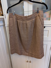 Load image into Gallery viewer, Halogen Taupe Sparkle Linen Skirt 8