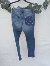 Load image into Gallery viewer, Patriotic Upcycled Jeans Kids 14 Skinny