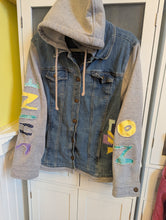 Load image into Gallery viewer, Mixed Media Denim Jacket XL