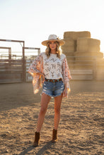 Load image into Gallery viewer, Western Brand Mixed Textile Boho Shirt M