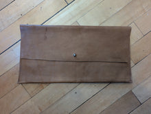 Load image into Gallery viewer, J'Allen Leigh Brown Leather Clutch