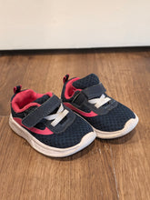 Load image into Gallery viewer, Navy and Pink Velcro Baby Sneakers 4