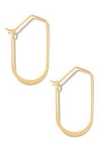Load image into Gallery viewer, Oval Shaped Metallic Gold Or Silver Earrings