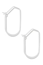 Load image into Gallery viewer, Oval Shaped Metallic Gold Or Silver Earrings