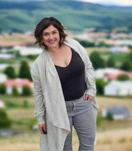 Load image into Gallery viewer, Heathered Open Front Cardigan- Curvy