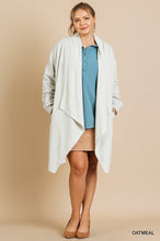 Load image into Gallery viewer, Heathered Open Front Cardigan- Curvy