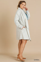 Load image into Gallery viewer, Heathered Open Front Cardigan- Curvy