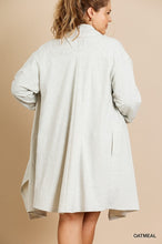 Load image into Gallery viewer, Heathered Open Front Cardigan- Curvy