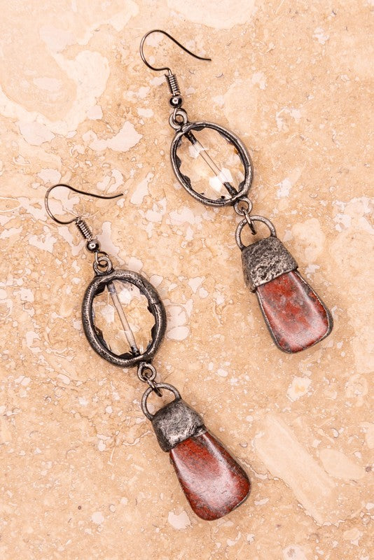 Pica Bamboo Agate Earrings