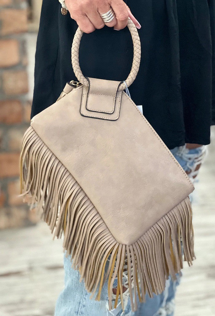 Fringe Vegan Wristlett/Clutch