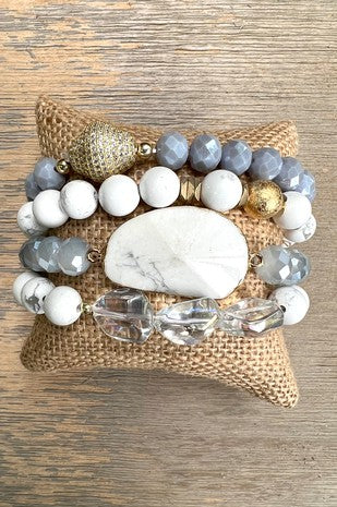 Julia Grey Bracelet Set