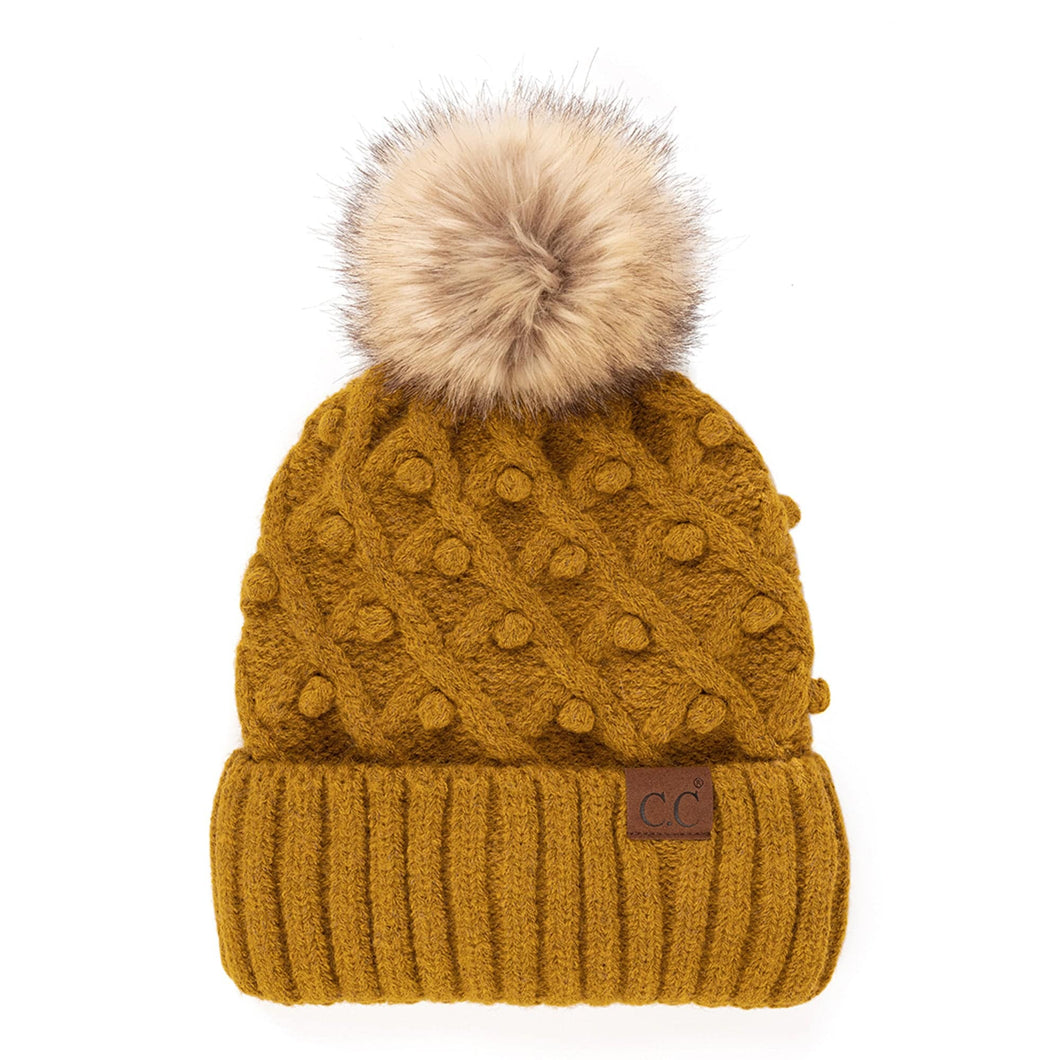 C.C Crafted Pom Detail Beanie