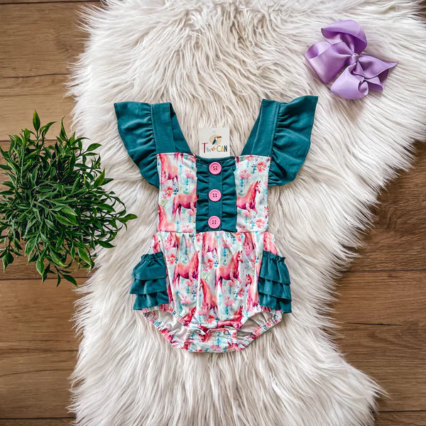 Horse Dreams Bubble Romper