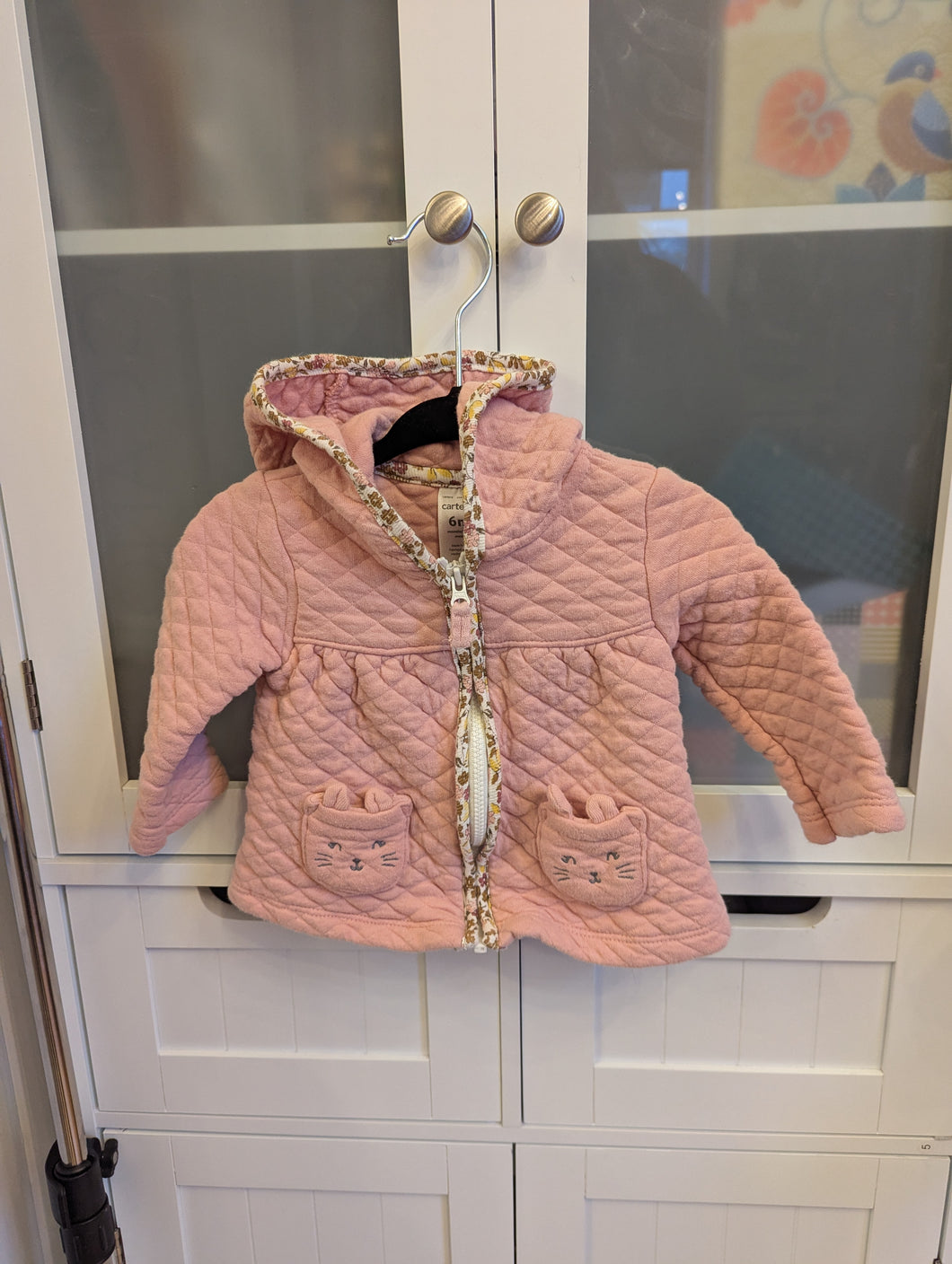 Carters Pink Quilted Sweater 6 months