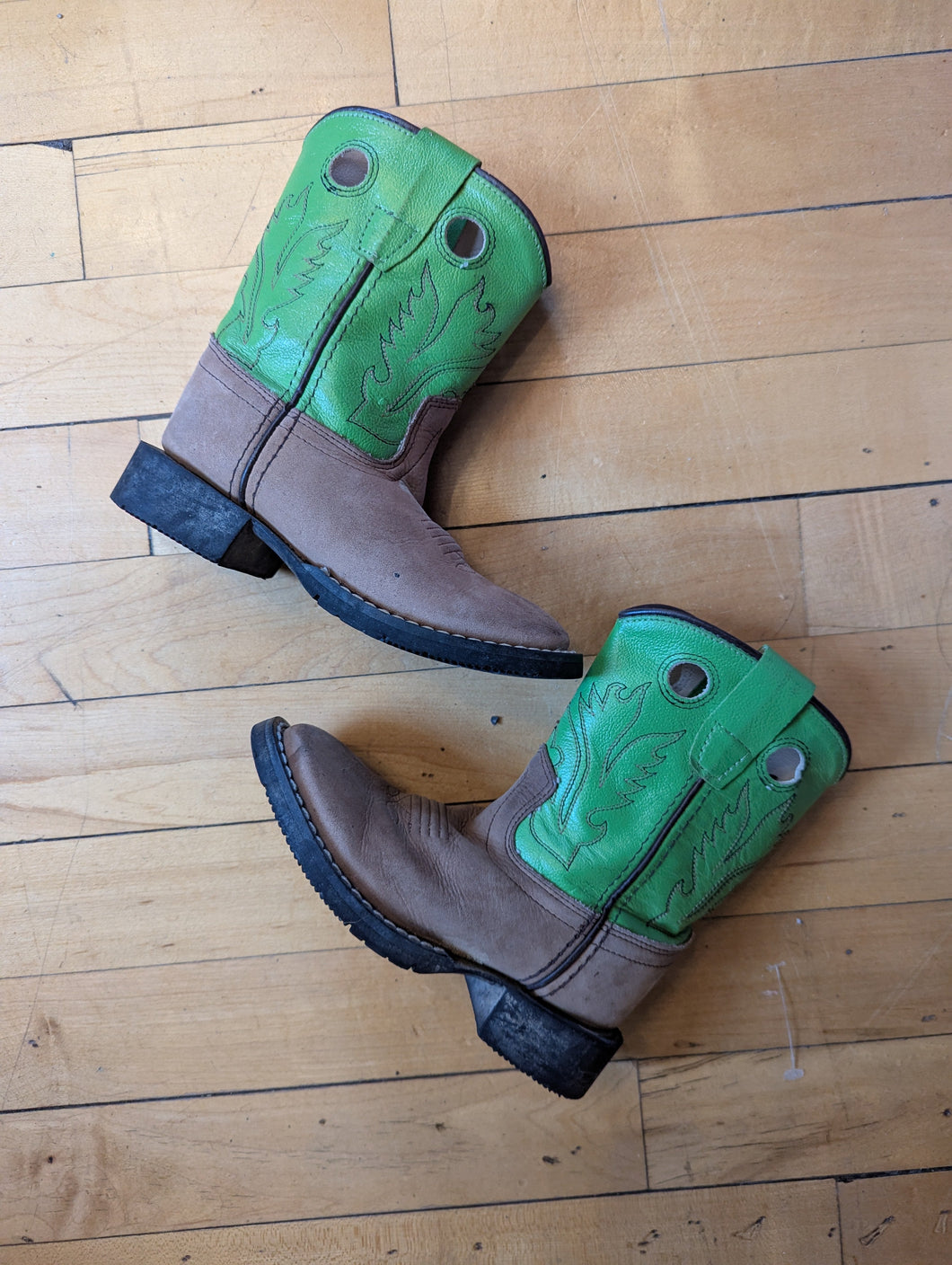 Old West Cowboy Boots Green 9