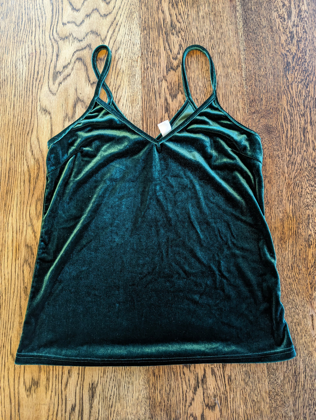 Green Velvet Top Womens Small