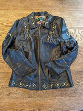 Load image into Gallery viewer, 3BGreen by 3BWest Faux Leather Jacket with Studs Womens Size L
