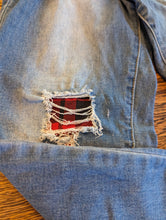 Load image into Gallery viewer, Jeans with Buffalo Check Patches size M
