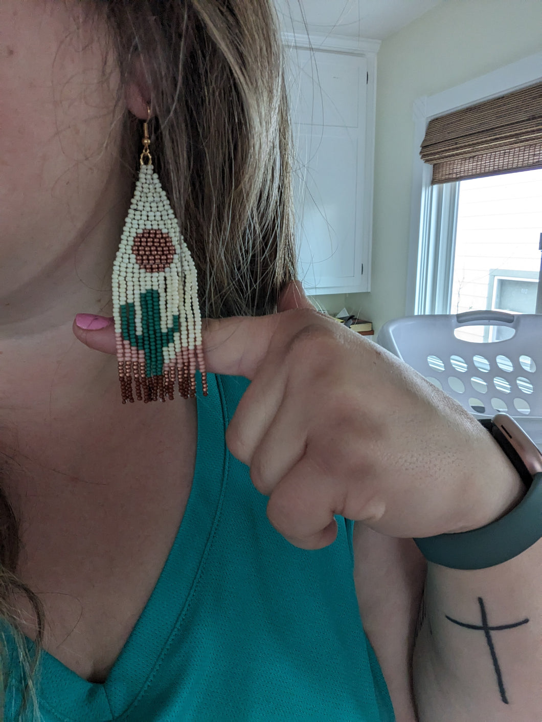 Cactus Beaded Earrings