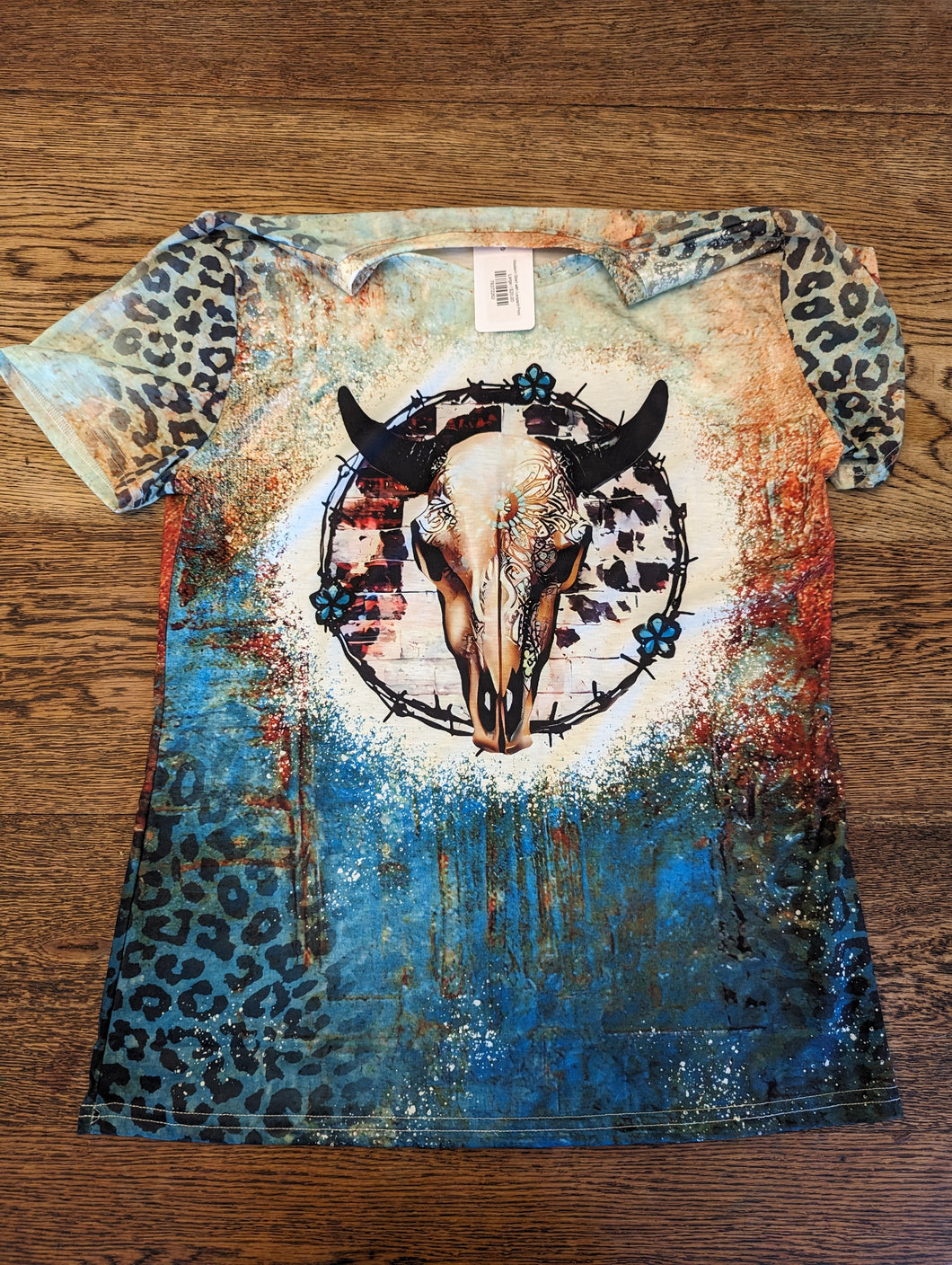 Western Shirt with Leopard Print