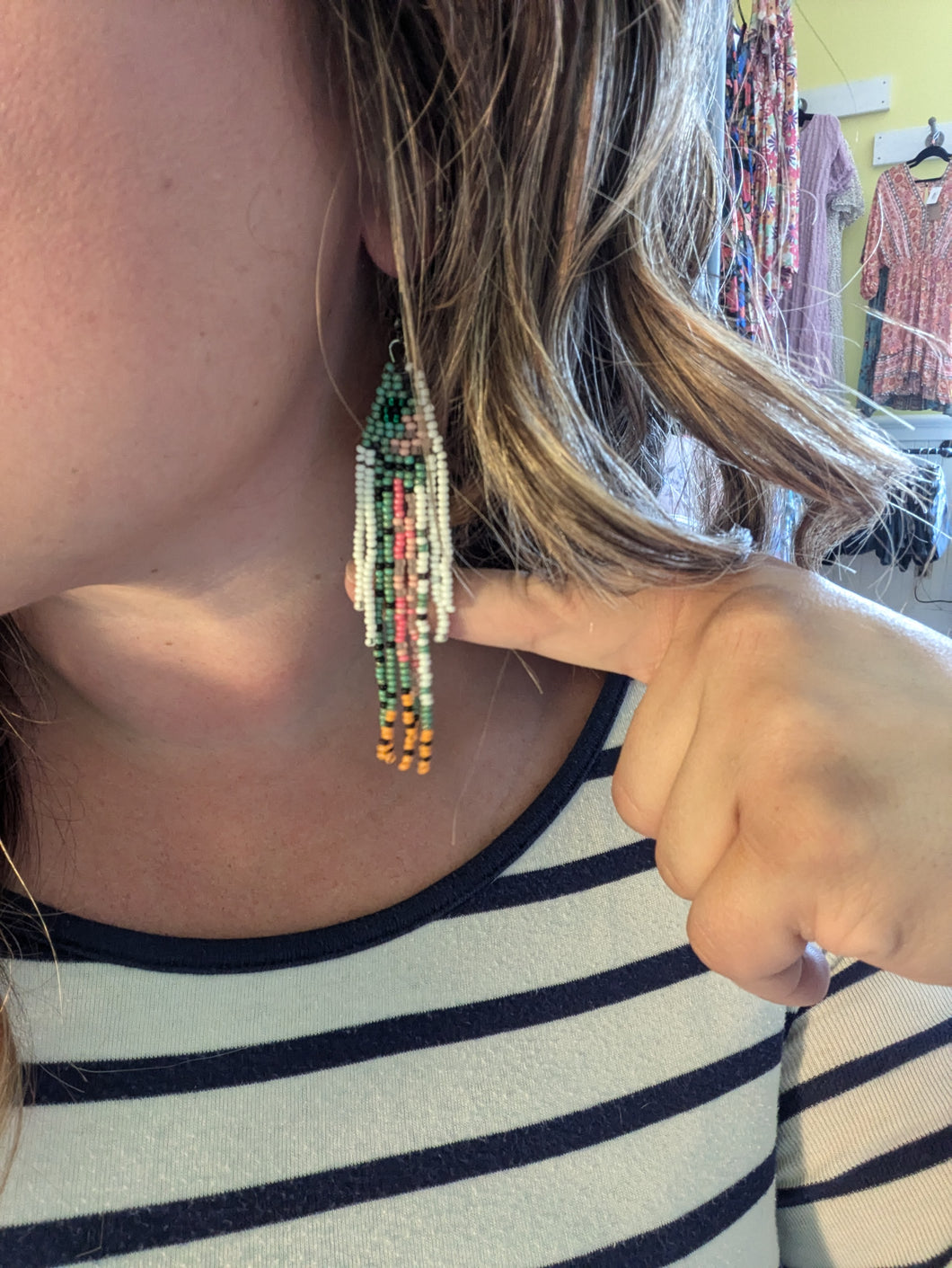 Trout Beaded Earrings