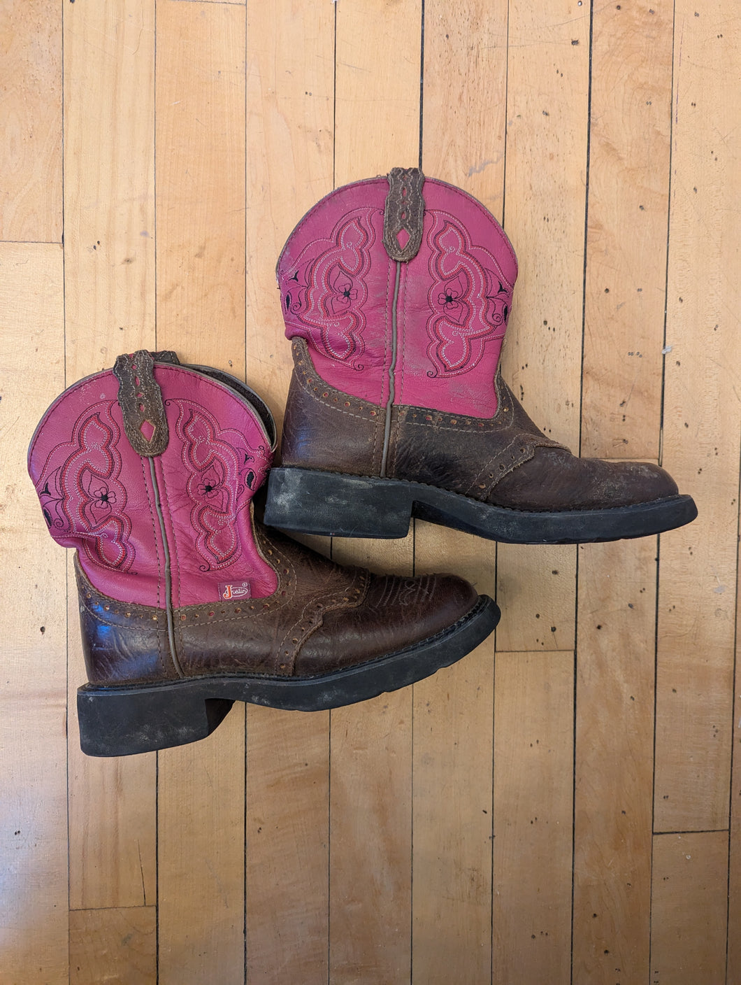 Justin Pink Boots 6 1/2 B