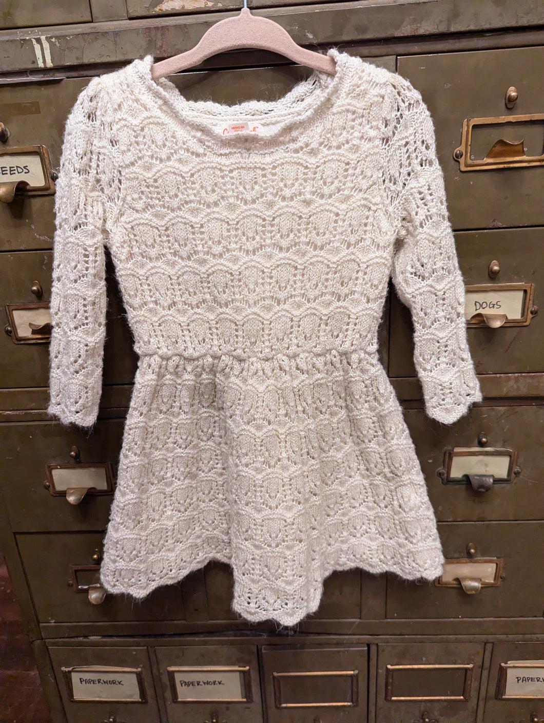 Cat & Jack3T Ivory/Gold Dress