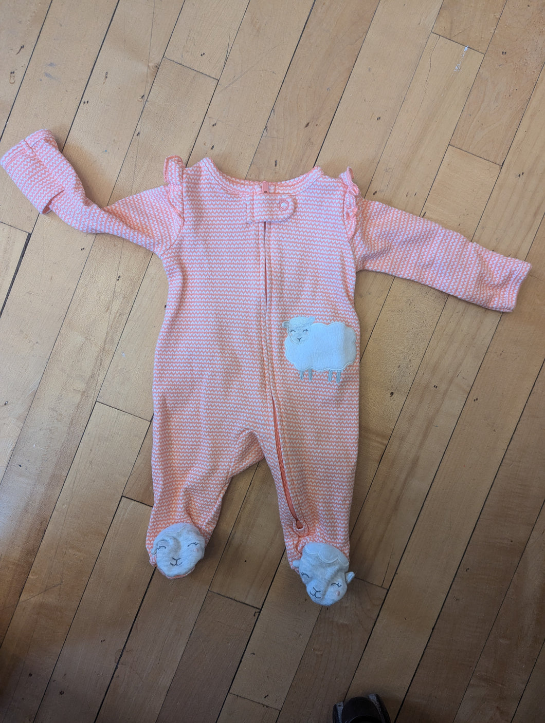 Carters Newborn Peach Lamb Sleeper