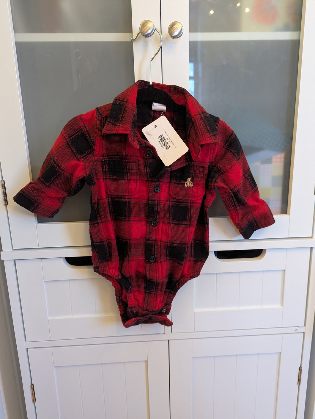 Gap Flannel Long Sleeve Bodysuit 3-6 month