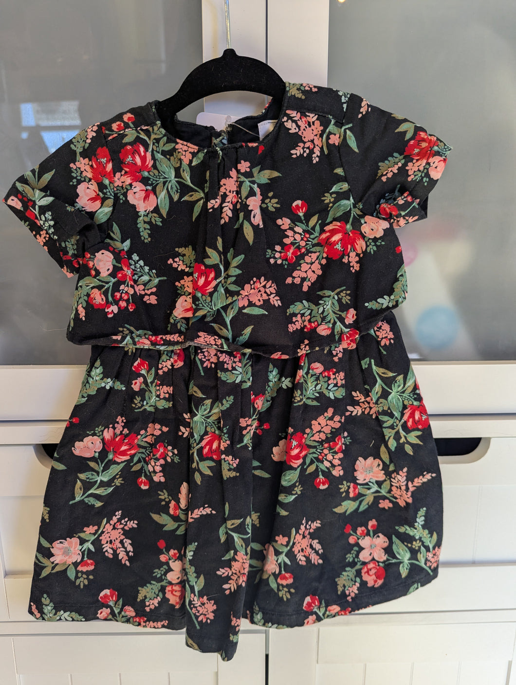 Carters 6M Black/Floral Dress