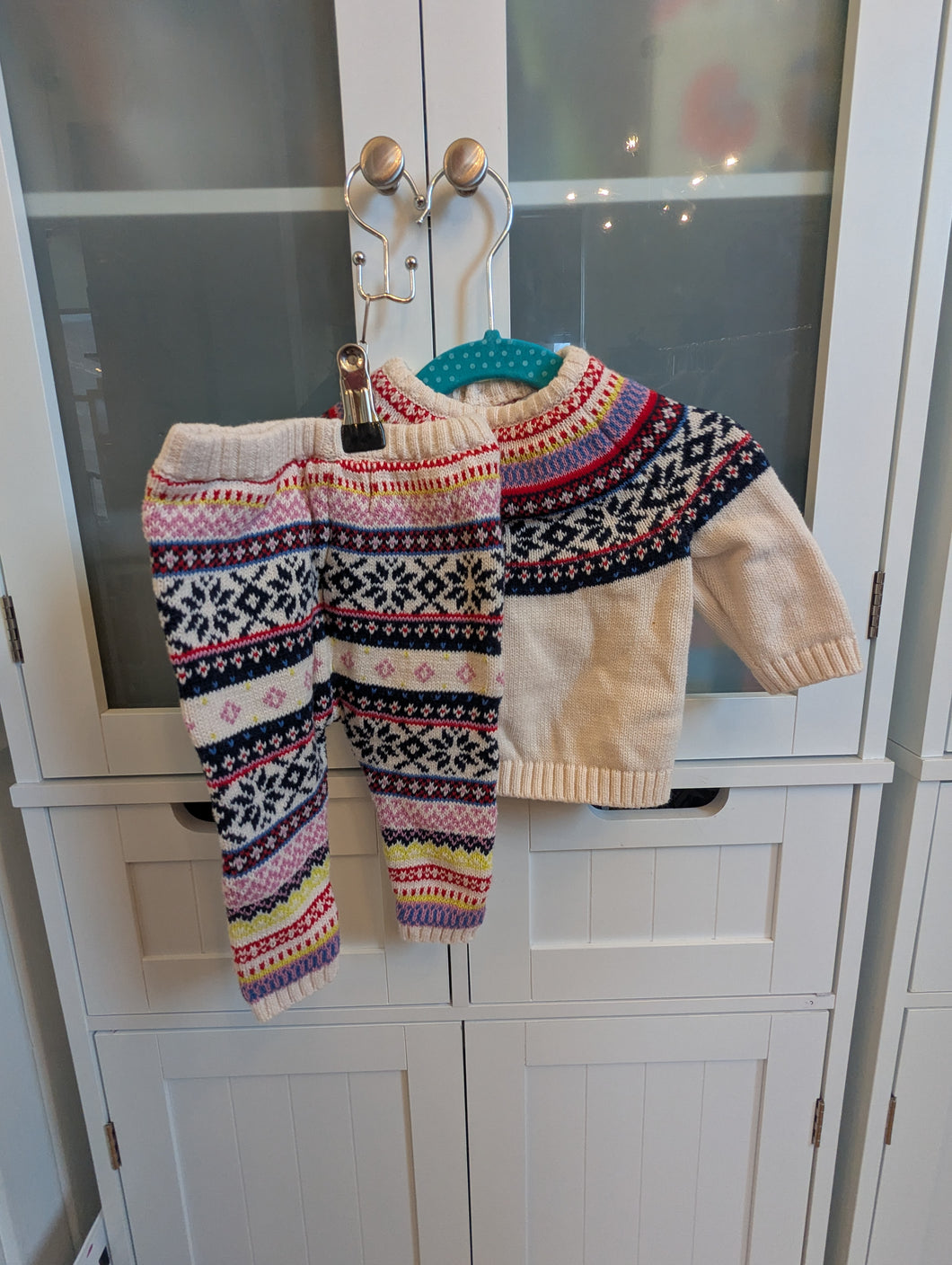 Old Navy Cream Knit Outfit 0-3m