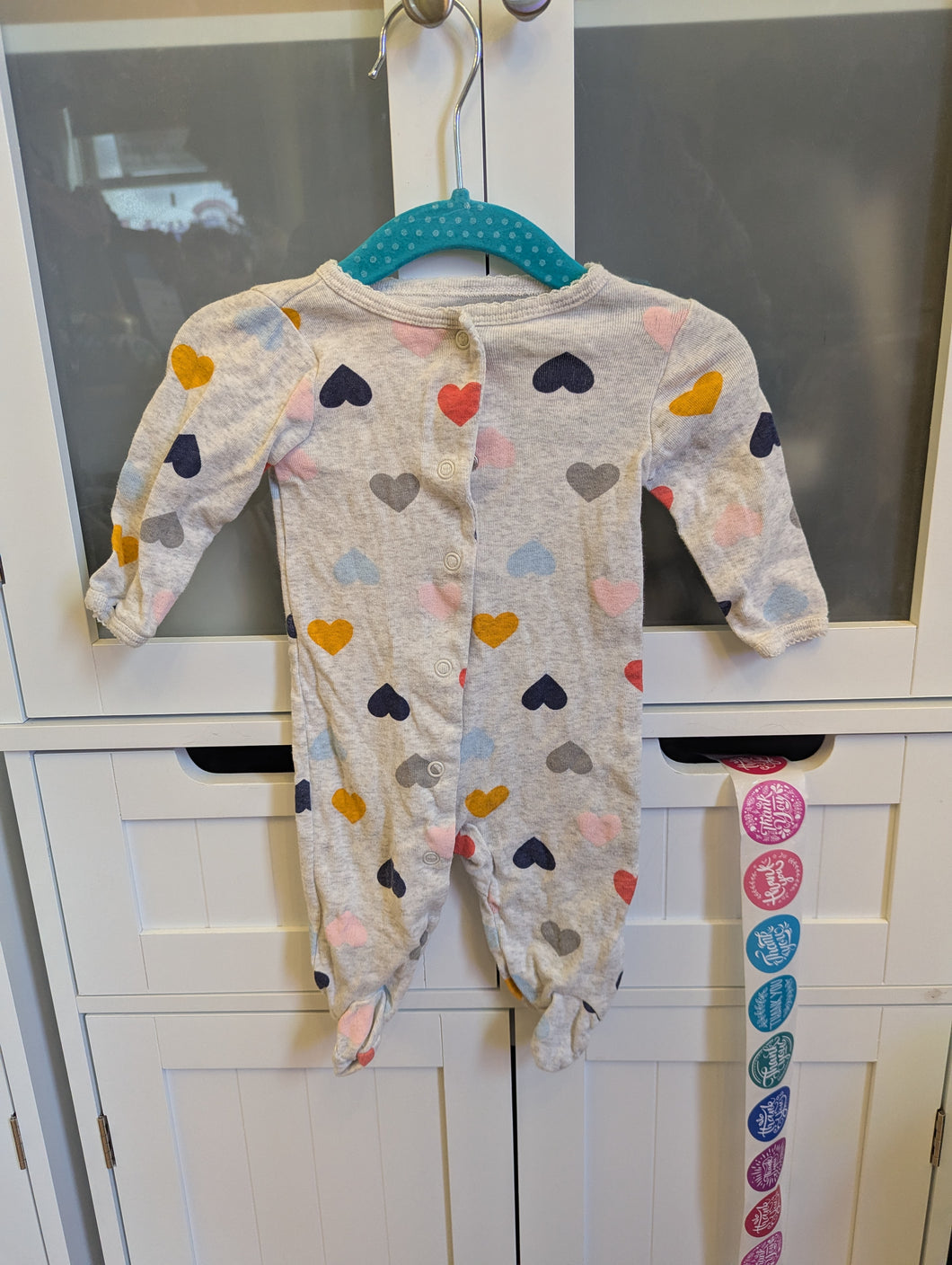 Carters Heart Sleeper 3M