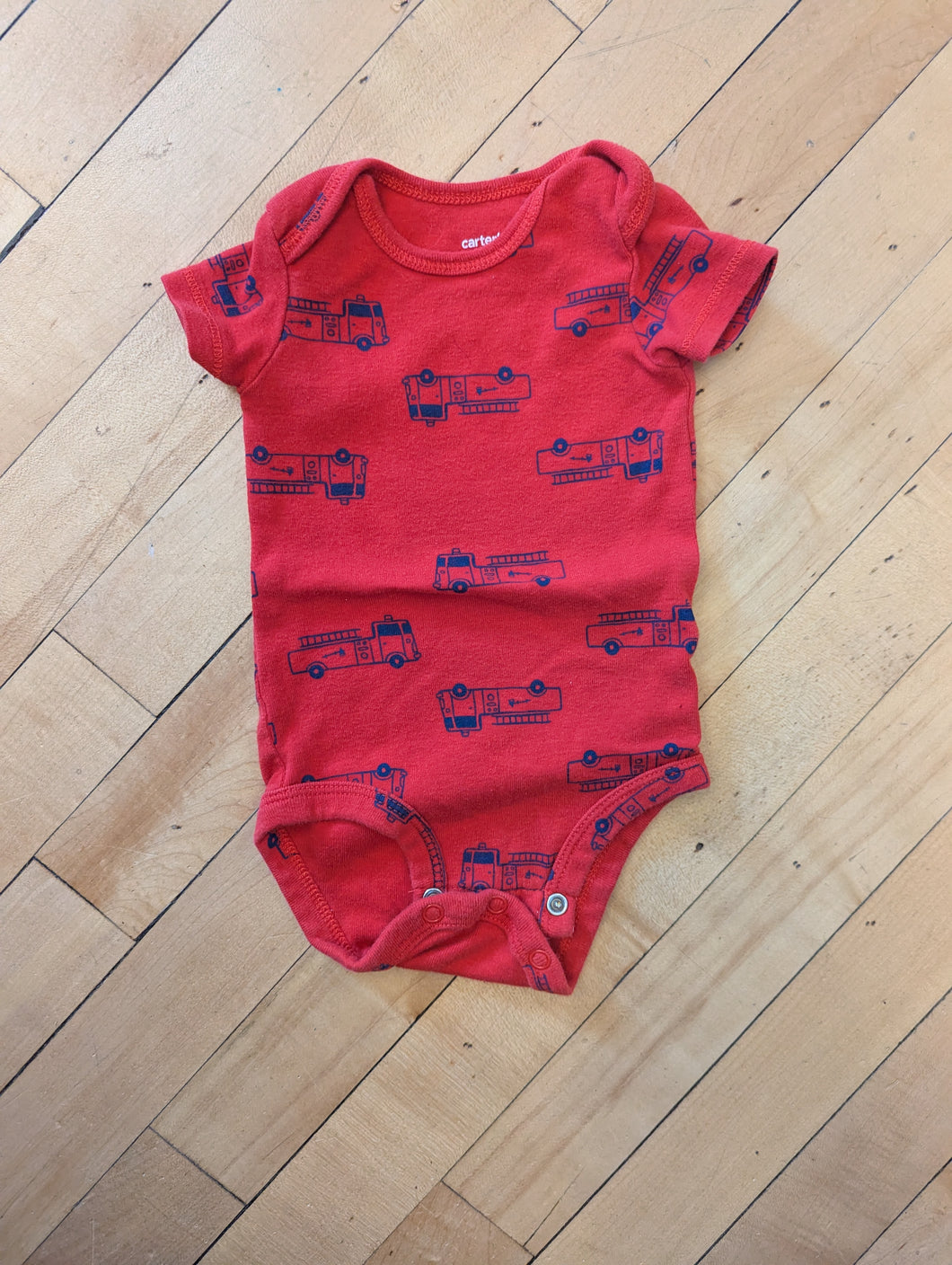 Carters Red Firetruck Bodysuit 3M