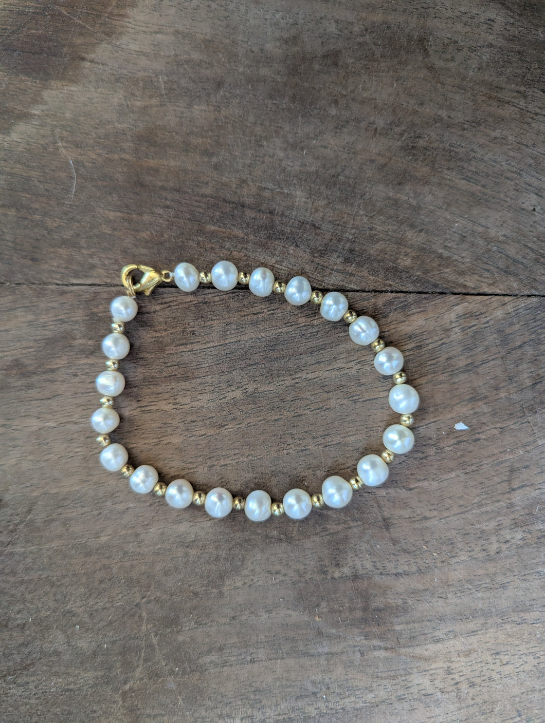 Chinese Freshwater Round Pearl Bracelet