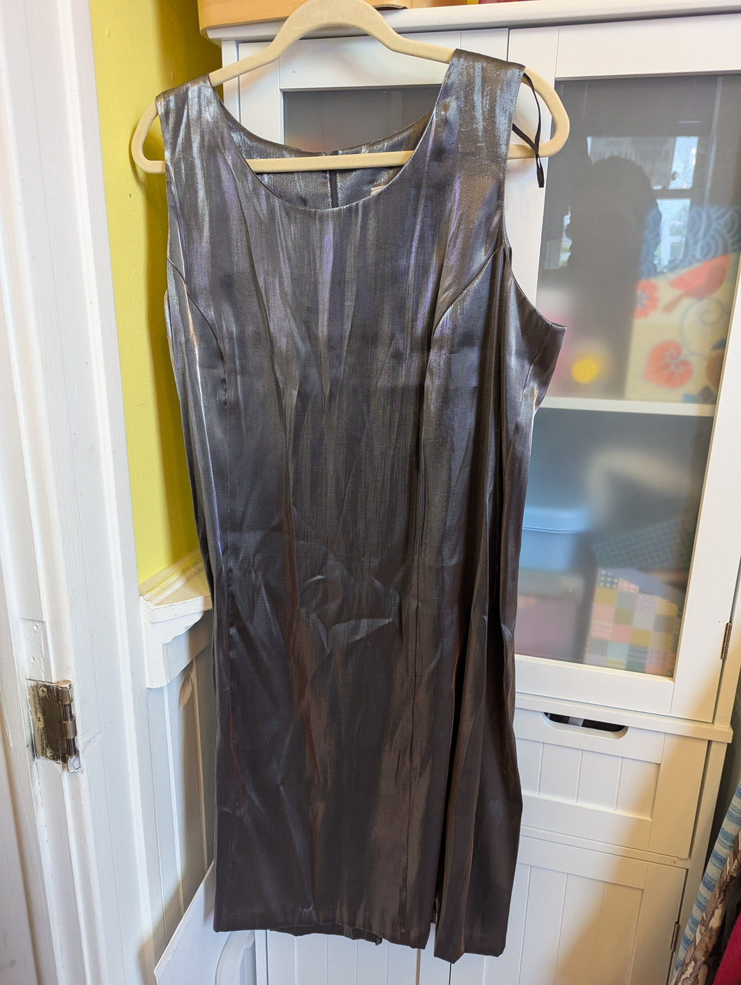 Another Thyme Silk Silver Dress L