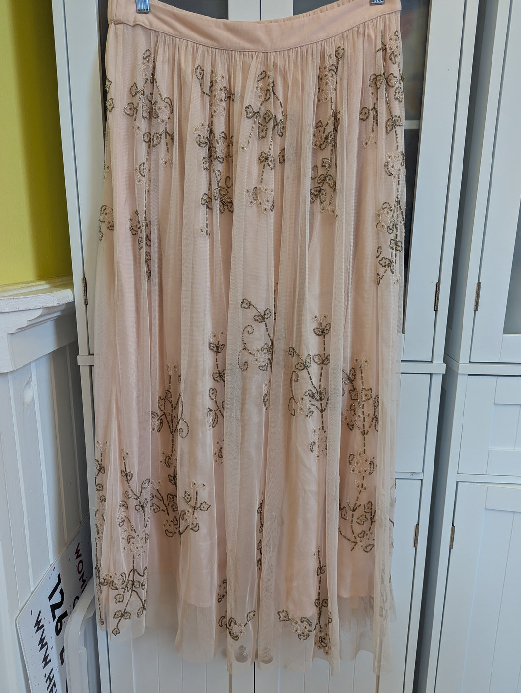 Sundance Garbo Beaded Skirt Pink L