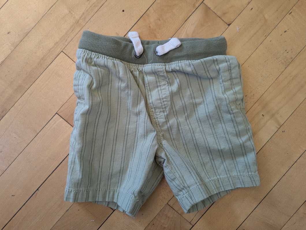 Cat & Jack 3T Green Stripe Shorts