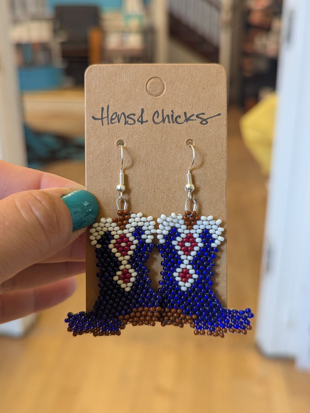 Cowboy Boot Beaded Earrings
