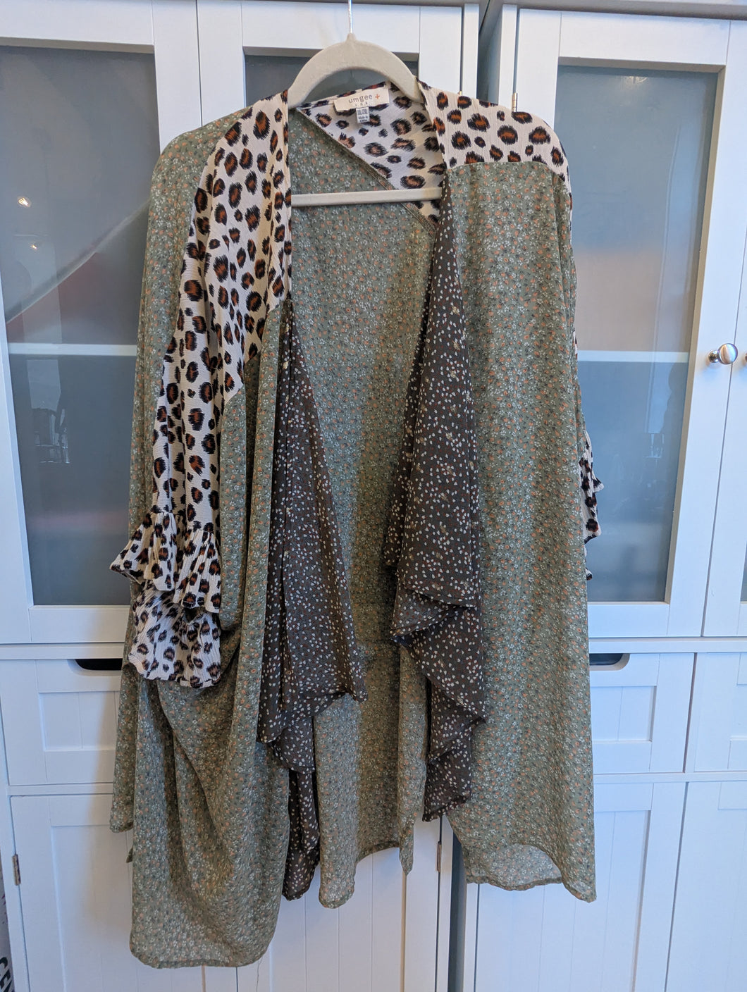 UMGEE Mixed Print Kimono 1XL-2XL