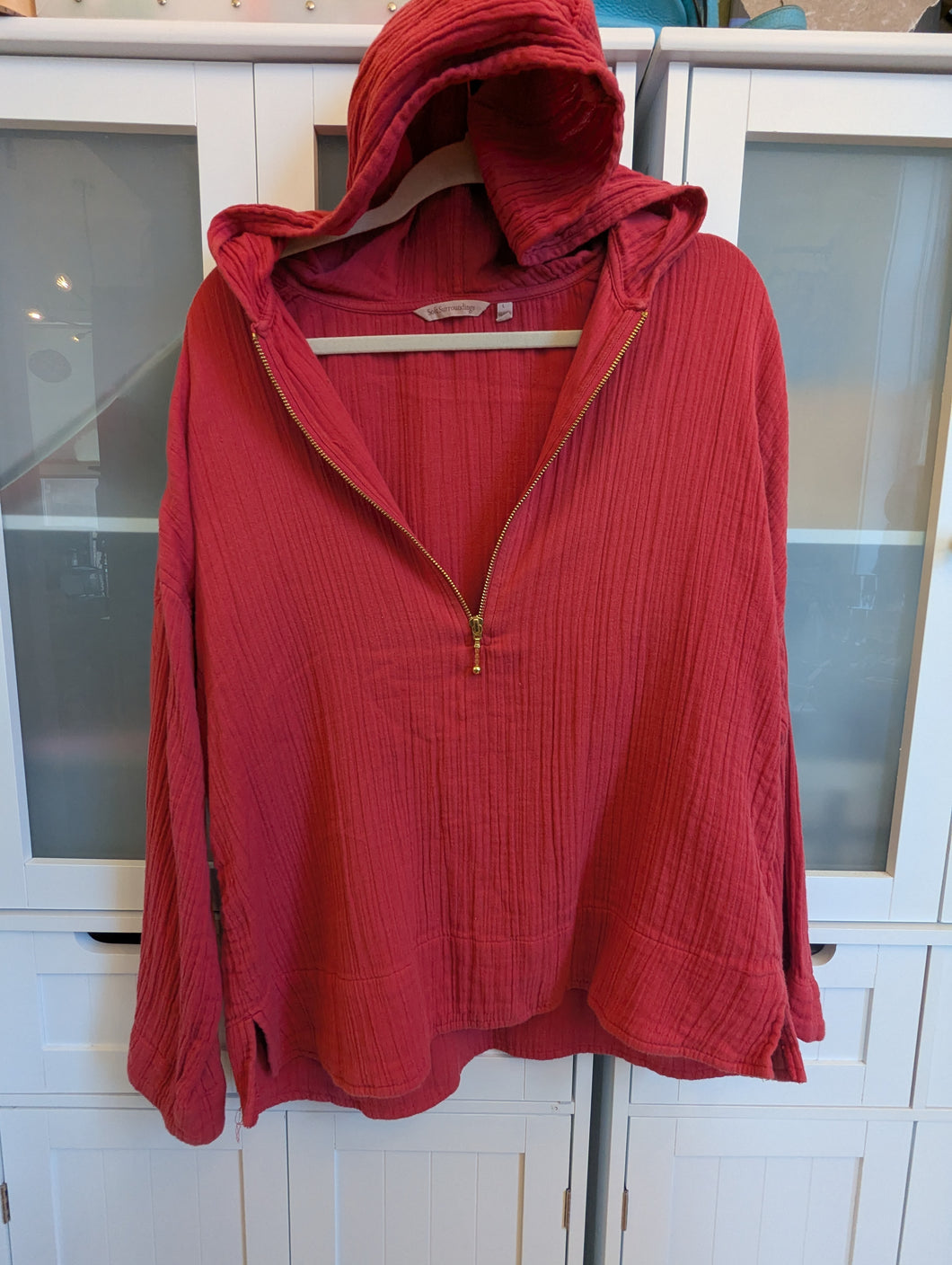 Soft Surroundings Red Sweatshirt L