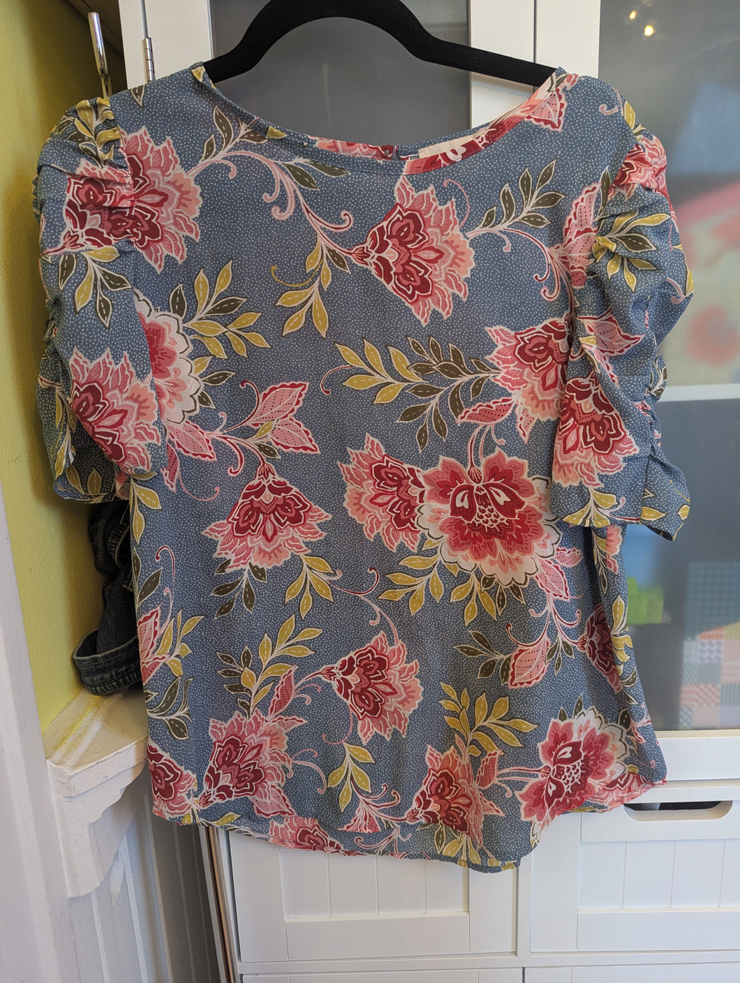 Loft Floral Top with Dots S