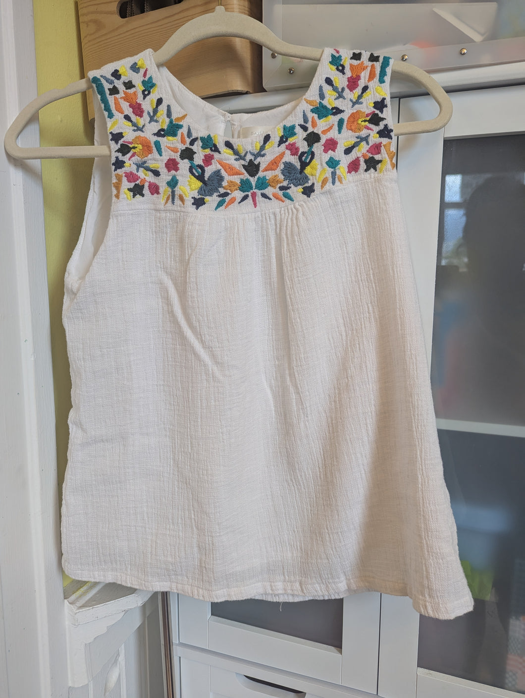 See U Soon White Embroidered Top S