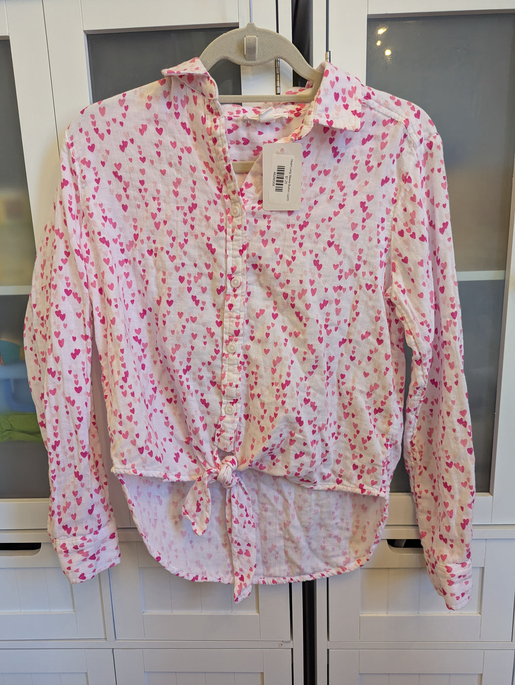Heart Long Sleeve Button UpXS
